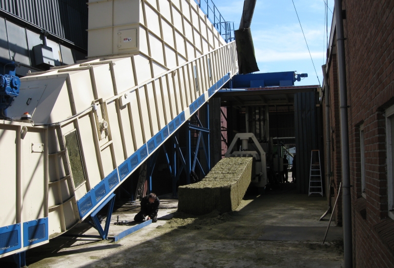 Cooler and baler for Alfalfa production