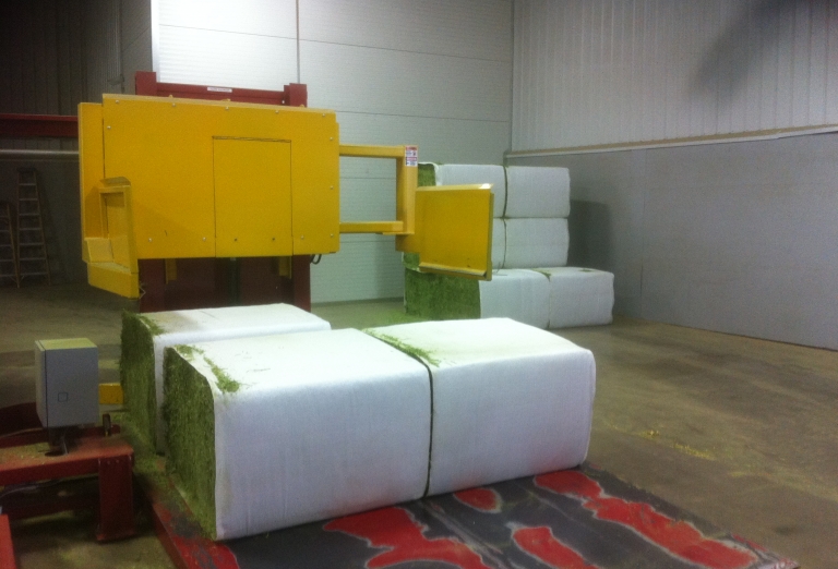 The processing of lucerne into bales