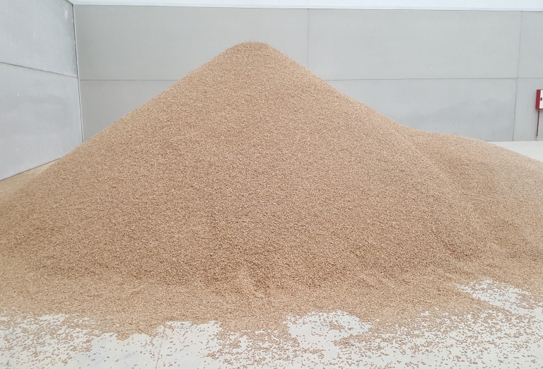 The production of wood pellets from sawdust