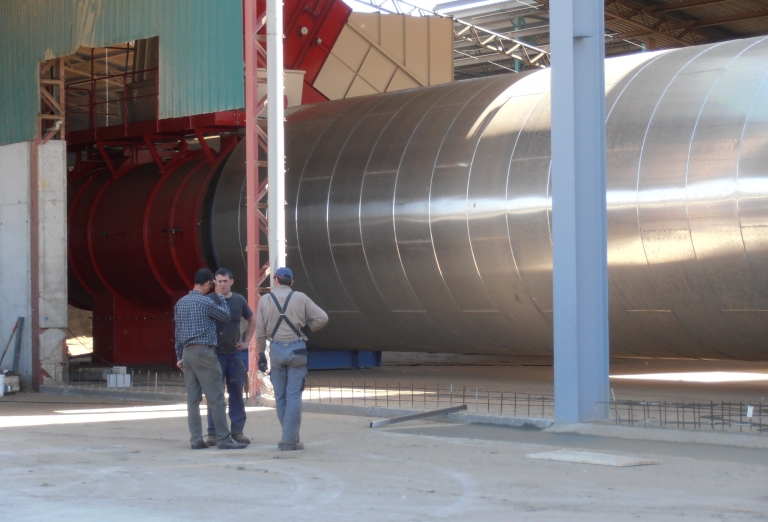 The processing of Alfalfa into feed pellets